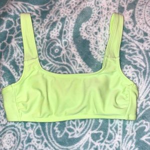 neon green target bathing suit top